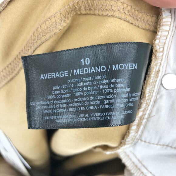 GLORIA VANDERBILT Avery Leggings sz 10 Tan Faux Leather Skinny Pull-On Pants NWT - Picture 10 of 13